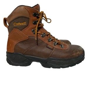 Carhartt Brown Hiking Boots Leather Waterproof Lace Up Womens 8 D Outdoor